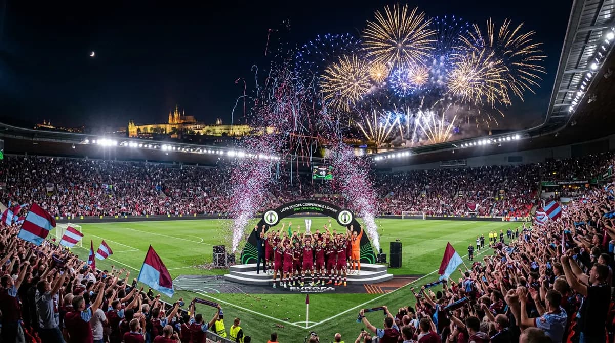 Eden Arena, 2023: Eden hosts the UEFA Europa Conference League final.