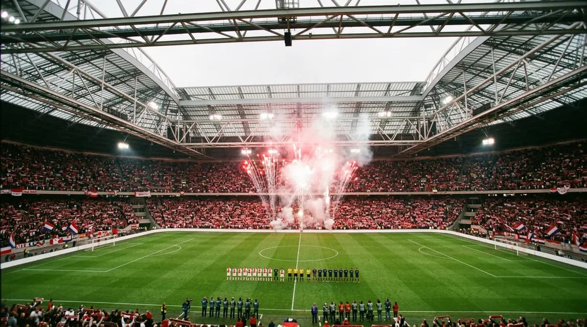 Johan Cruijff ArenA, 1996: The Amsterdam ArenA opens with the roof closed.