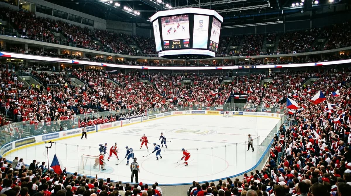O2 arena Prague, 2004: The arena opens with the Ice Hockey World Championship.